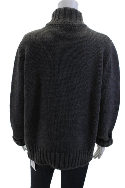 Codice Womens Pullover Turtleneck Sweater Dark Gray Wool Alpaca Blend Size S