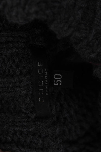 Codice Womens Pullover Turtleneck Sweater Dark Gray Wool Alpaca Blend Size S