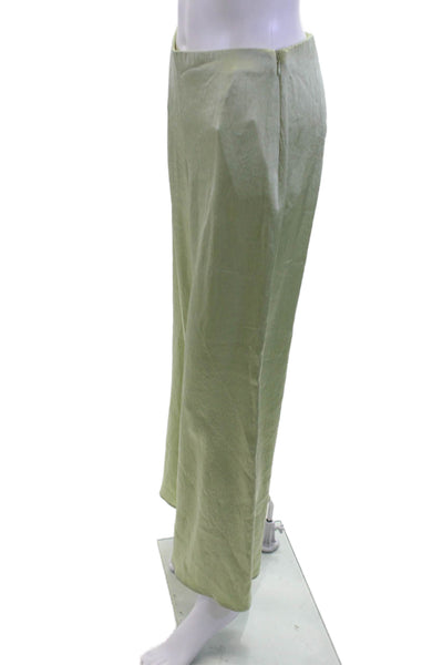 Vince Women Dress Pants Green Zip Petite Size XS