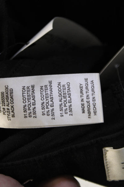 Frame Womens Skinny Ankle Jeans Black Mid Rise Size 25