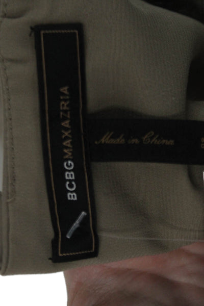 BCBGMAXAZRIA Womens Brown Bodycon Sheath Square Neck Hook & Eye Dress Size 8