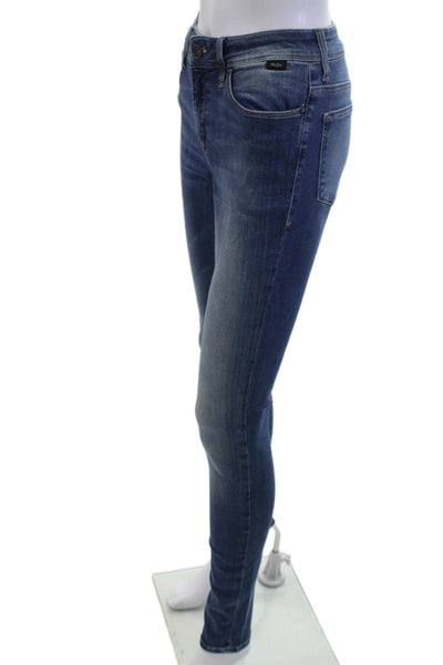Mavi Jeans Womens Skinny Jegging Dark Blue Mid Rise Button Size 28