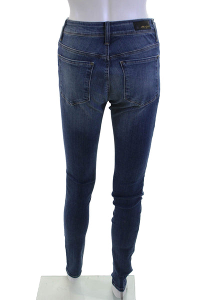 Mavi Jeans Womens Skinny Jegging Dark Blue Mid Rise Button Size 28