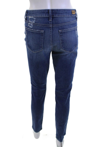 Paige Womens Skinny Ankle Jeans Dark Blue Size 28