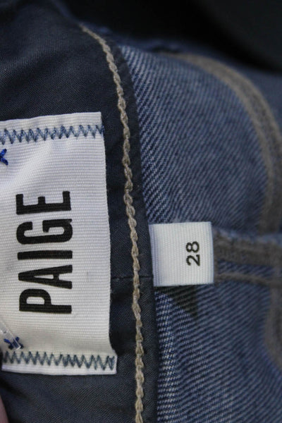 Paige Womens Skinny Ankle Jeans Dark Blue Size 28