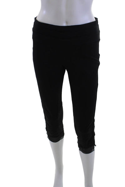 Haute Hippie Womens Black Cropped Capri Leggings Size M
