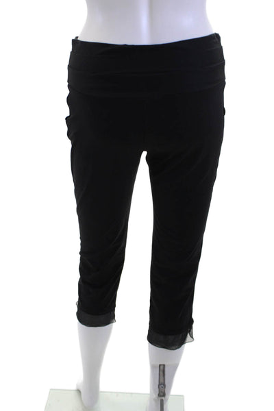 Haute Hippie Womens Black Cropped Capri Leggings Size M