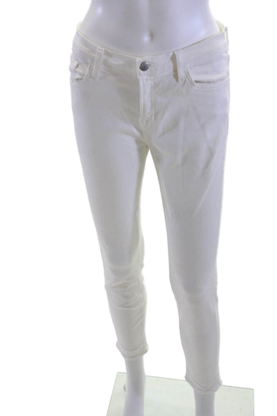 J Brand Womens Ankle Skinny Jeans White Mid Rise Size 29