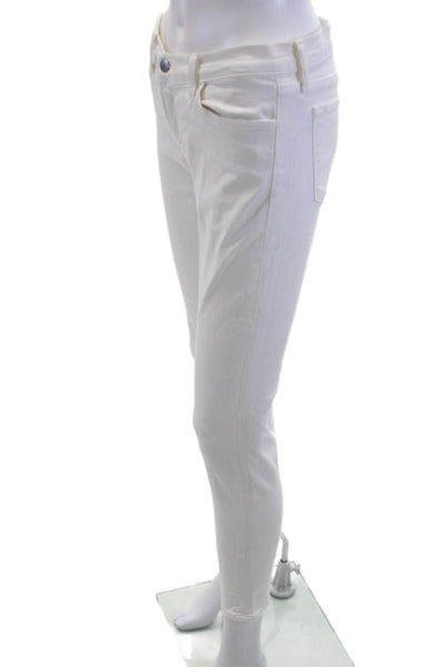J Brand Womens Ankle Skinny Jeans White Mid Rise Size 29