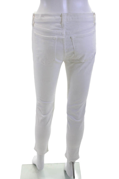 J Brand Womens Ankle Skinny Jeans White Mid Rise Size 29