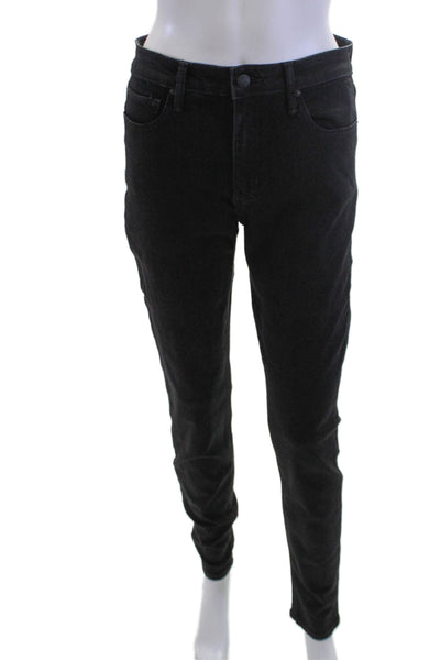Joes Jeans Unisex Skinny Jeans Black High Rise Button Size 28