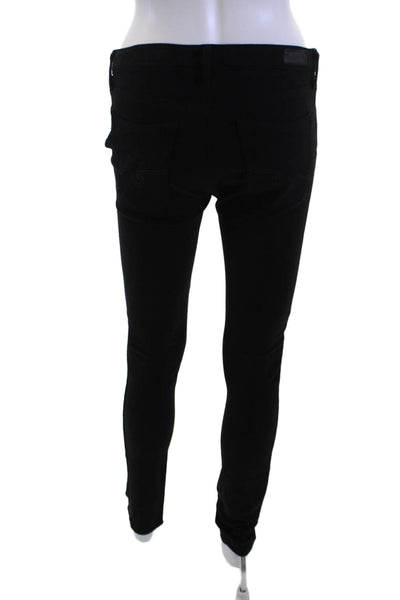 AG Adriano Goldschmied Women Black Skinny Jegging Jeans Mid Rise Size 28