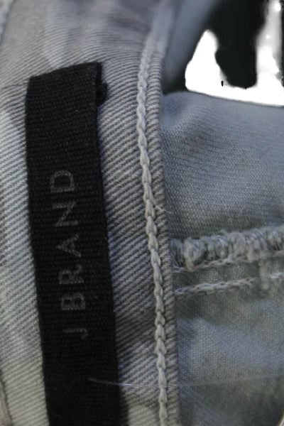 J Brand Womens Cropped Camouflage Gray Pants Size 28
