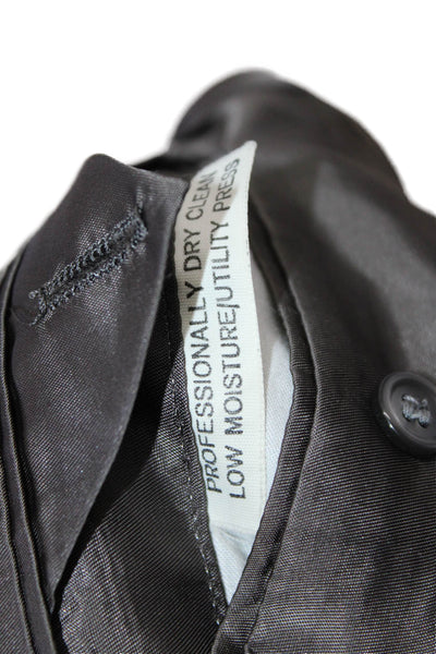 Nordstrom Mens 2 Piece Dark Gray Striped Wool Suit Jacket Button Size 42
