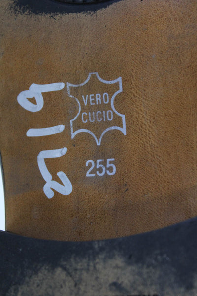 Giovanni Valentino Mens Leather Slip On Loafers Shoes Black Size 9