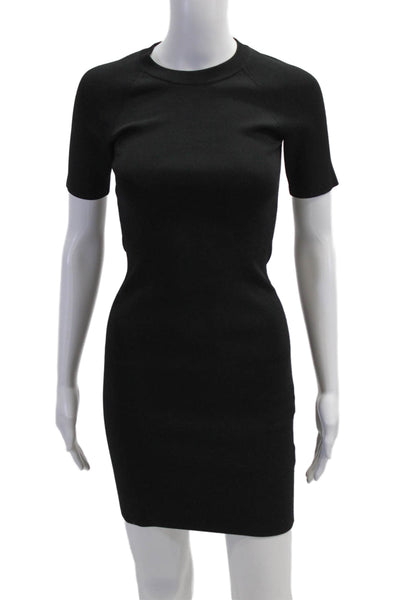 T Alexander Wang Womens Bodycon T Shirt Dress Black Designer Size S