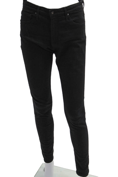 AG Adriano Goldschmied Women Skinny Jeggings Black Mid Rise Size 26