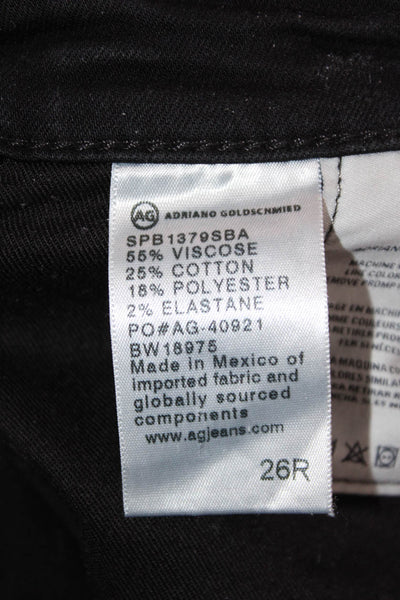 AG Adriano Goldschmied Women Skinny Jeggings Black Mid Rise Size 26