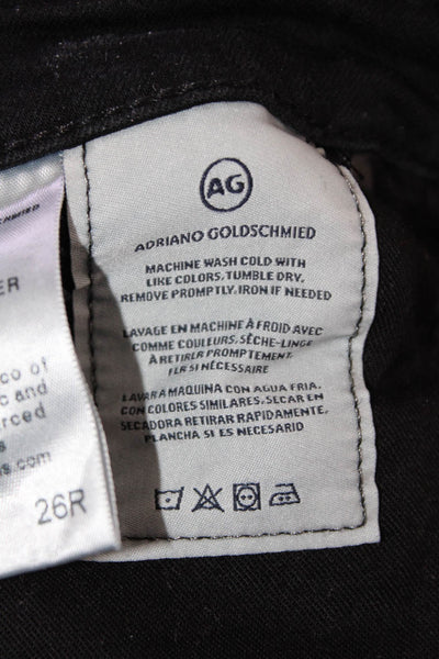 AG Adriano Goldschmied Women Skinny Jeggings Black Mid Rise Size 26