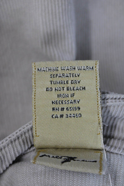 7 For All Mankind Womens Cropped Cargo Jeans Beige Mid Rise Button Size 24