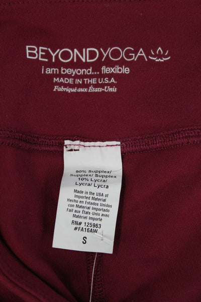 Beyond Yoga Womens Ankle Leggings Red Size S