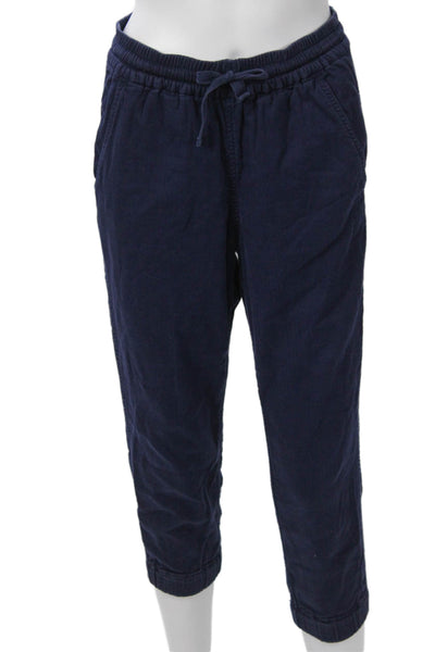 Point Sur Womens Cropped Jogger Pants Dark Blue Cotton Petites Size 2