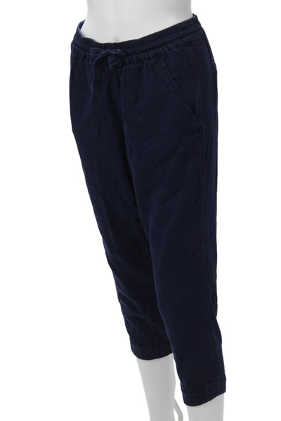 Point Sur Womens Cropped Jogger Pants Dark Blue Cotton Petites Size 2