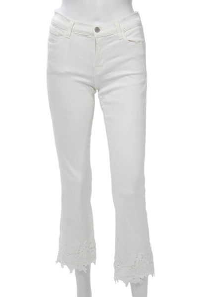 J Brand Womens White Cropped Jeans Size 26