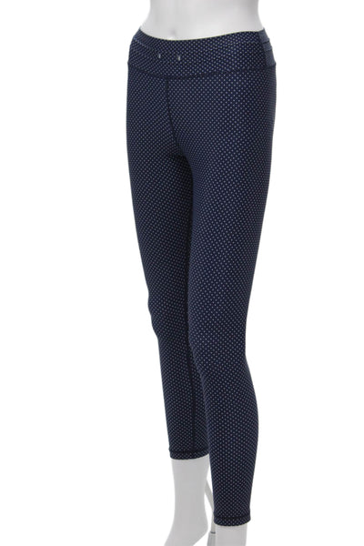 The Upside Women Ankle Jegging Dark Blue Polka Dot Size 6