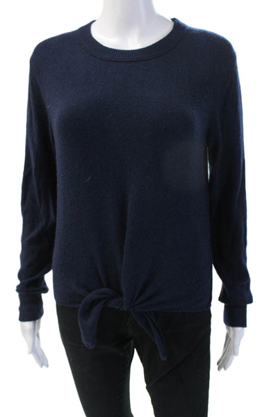 Minnie Rose Womens Pullover Sweater Dark Blue Crew Neck Long Sleeve Size XS