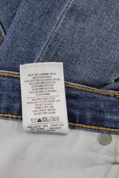 Hudson Womens Boyfriend Cropped Jeans Blue High Rise Button Size 28