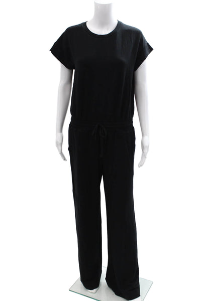 Splendid Women Jumpsuit Black Short Sleeve Crew Neck Size S