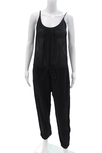 Xirena Women Jumpsuit Black Cotton Scoop Neck Sleeveless Size S