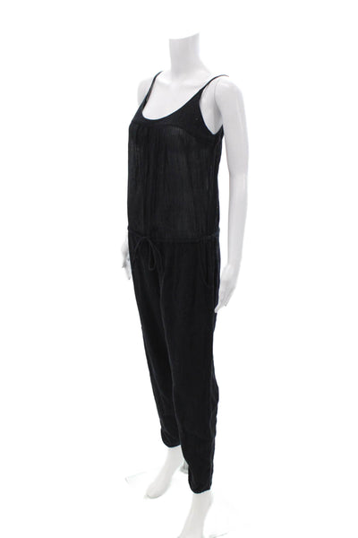 Xirena Women Jumpsuit Black Cotton Scoop Neck Sleeveless Size S