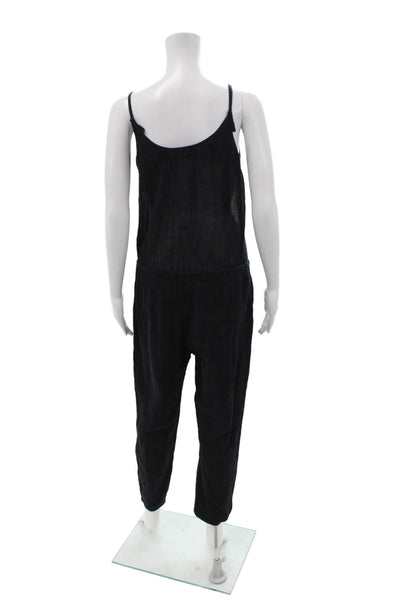 Xirena Women Jumpsuit Black Cotton Scoop Neck Sleeveless Size S