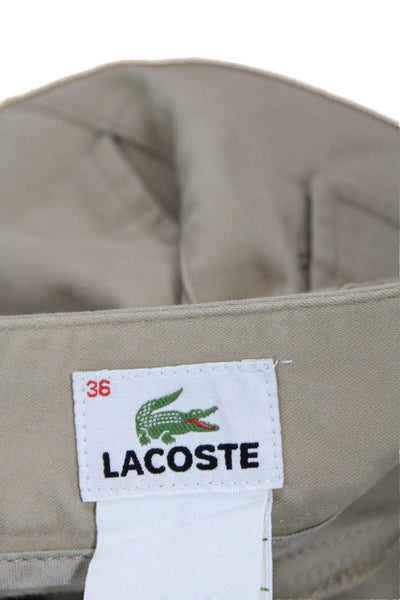 Lacoste Unisex Beige Bermuda Chino Shorts Size S