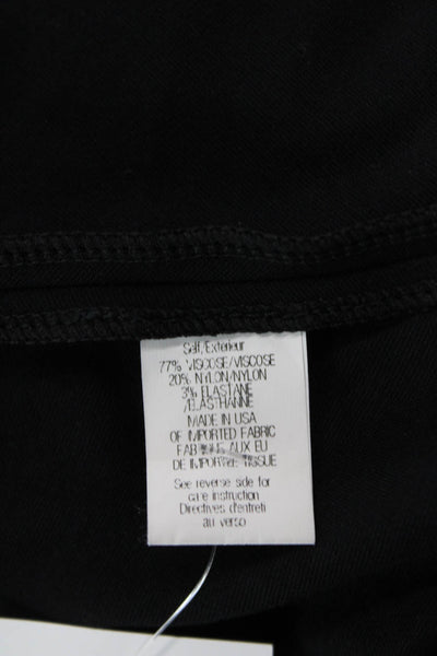 Theory Womens Tank Dress Black V Neck Sleeveless Knee Length Zip Size S