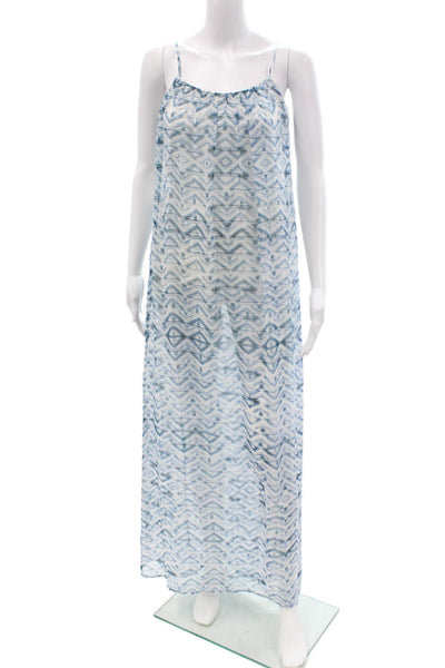 Twelfth Street by Cynthia Vincent Womens Silk Maxi Slip Dress Blue Size 0P