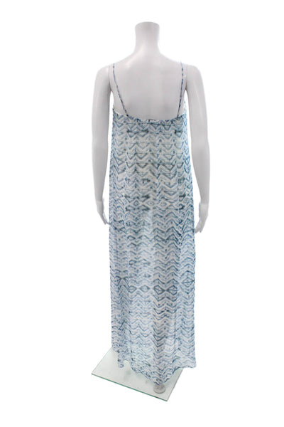 Twelfth Street by Cynthia Vincent Womens Silk Maxi Slip Dress Blue Size 0P