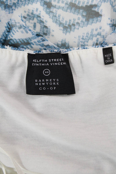 Twelfth Street by Cynthia Vincent Womens Silk Maxi Slip Dress Blue Size 0P