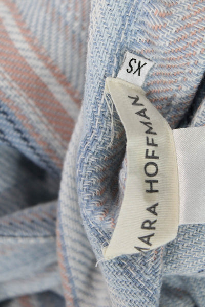 Mara Hoffman Women Shift Tee Dress Light Blue Striped Size XS