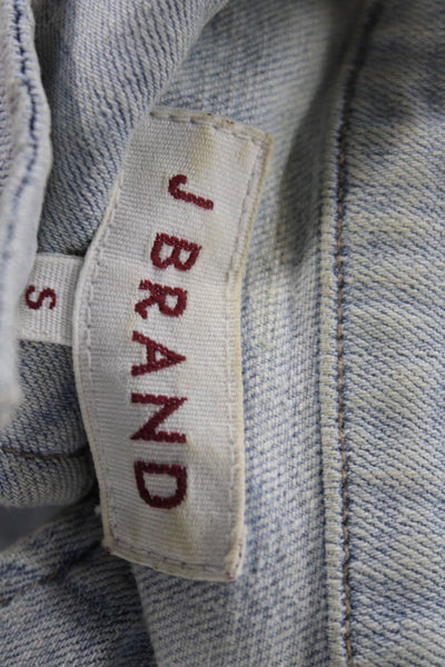 J Brand Womens Light Blue Collared Long Sleeve 90s Cotton Jacket Size S