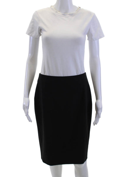 Boss Hugo Boss Womens Black Straight Pencil Skirt Wool Size 6