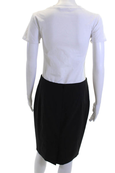Boss Hugo Boss Womens Black Straight Pencil Skirt Wool Size 6