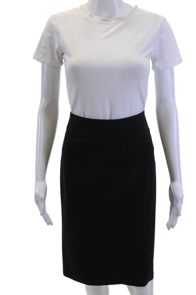 Boss Hugo Boss Womens Black Straight Pencil Skirt Virgin Wool Size 6