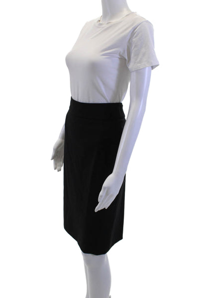 Boss Hugo Boss Womens Black Straight Pencil Skirt Virgin Wool Size 6