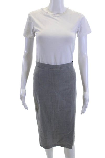 Chaiken Womens Gray Straight Pencil Skirt Wool Blend Knee Length Size 10