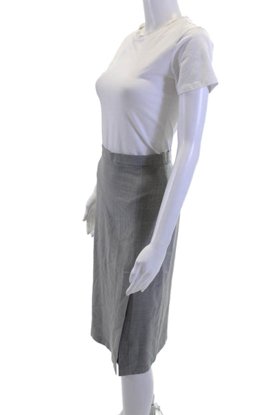 Chaiken Womens Gray Straight Pencil Skirt Wool Blend Knee Length Size 10