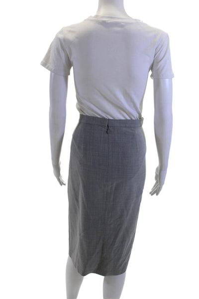 Chaiken Womens Gray Straight Pencil Skirt Wool Blend Knee Length Size 10