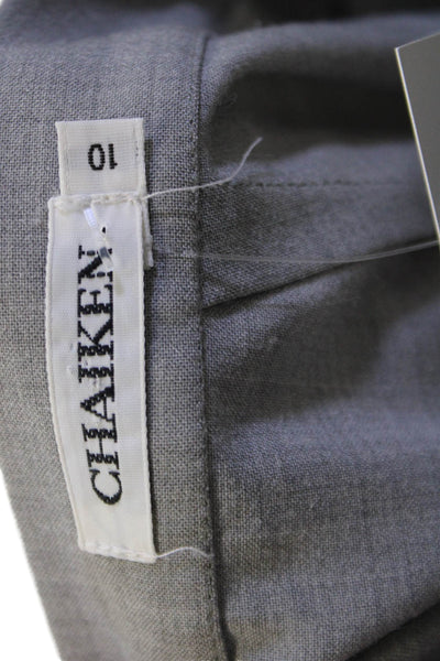 Chaiken Womens Gray Straight Pencil Skirt Wool Blend Knee Length Size 10